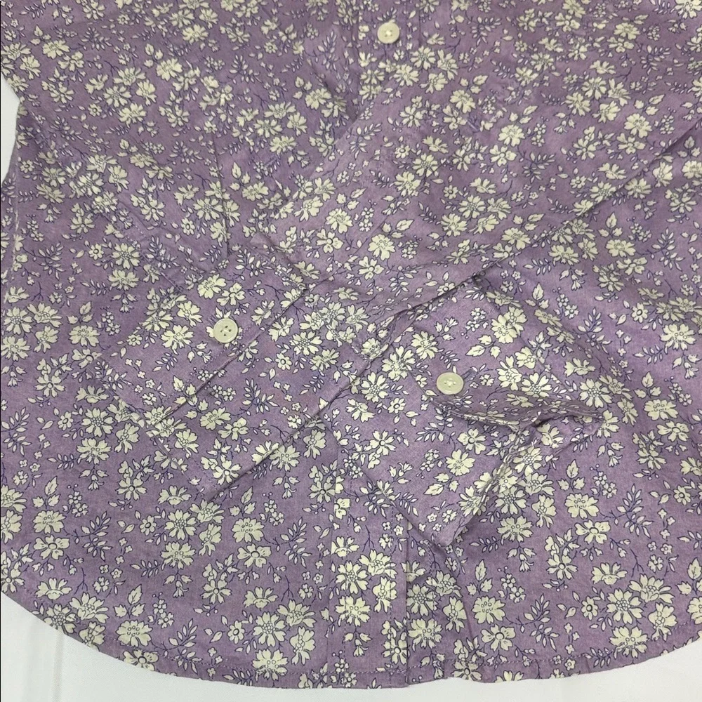 Tommy Hilfiger Lavender Floral Button Down Shirt - Picture 2 of 4